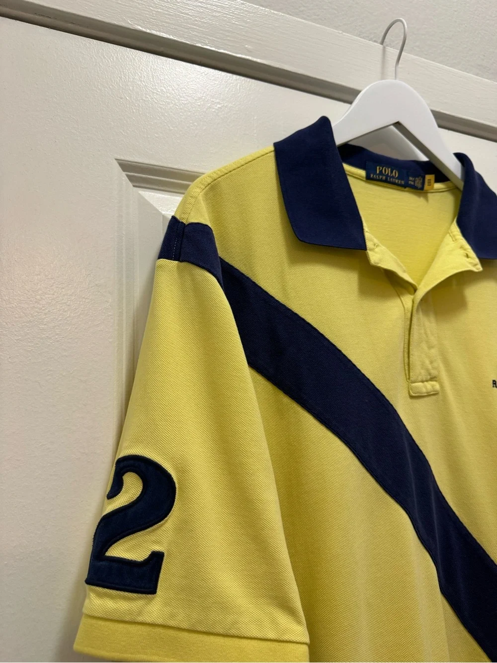 Polo Ralph Lauren Color Block Polo in Yellow